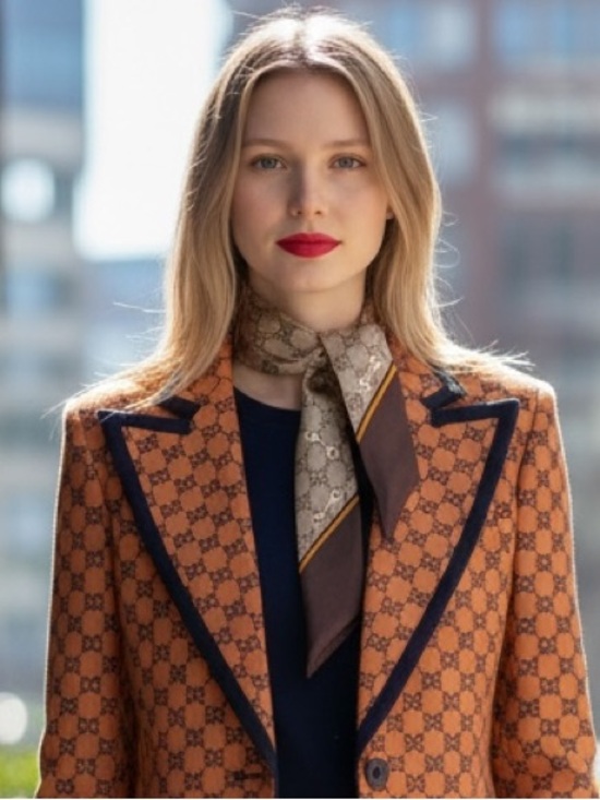 Gucci Accessories - Gucci Horse Bit Monogram Silk-Twilly Scarf